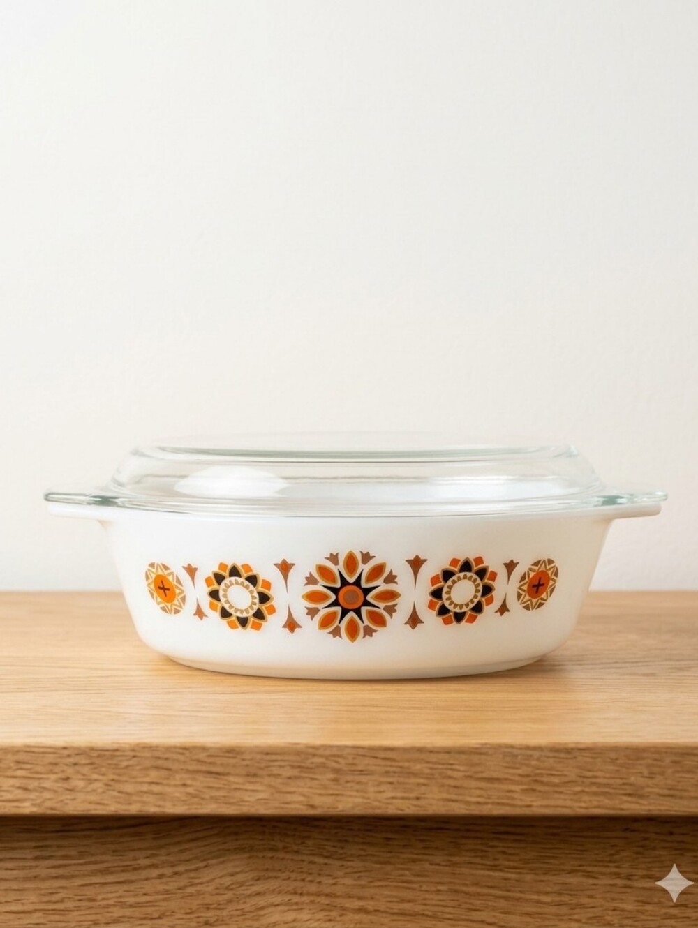 Vintage JAJ Pyrex Toledo Casserole Dish with Lid MCM Made in England